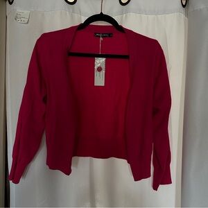 NWT URBAN COCO Pink Cropped Button Up Cardigan Sweater Women's Size‎ XL